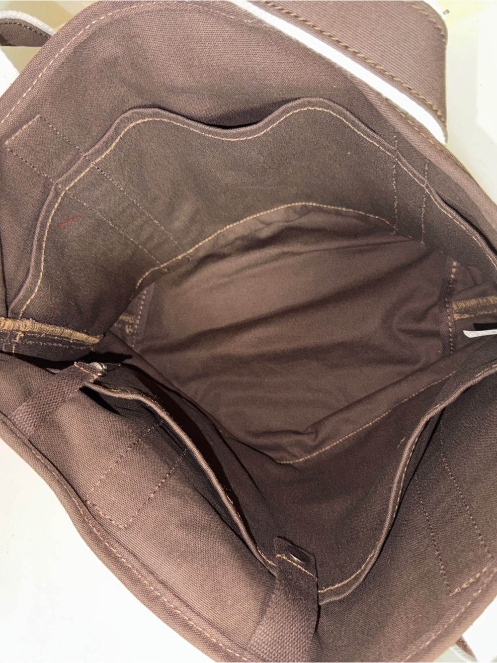 NWT LANDS END 5 Pocket Corduroy Tote Bag Tan Brown Dark Toffee Preppy Classic - Picture 9 of 14